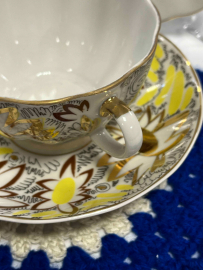 Чайное трио "Золотые ромашки" ЛФЗ. Каталог! Фарфор формы Тюльпан с деколью и позолотой.. Картинка 8